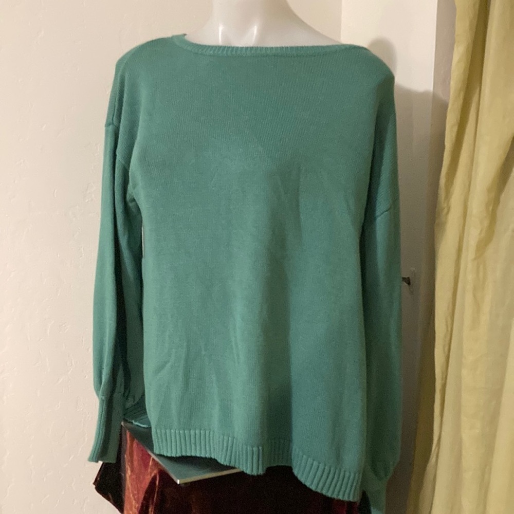 🌈 Verve Ami easy fit cotton raime sweater with side slits Large